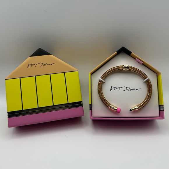 Betsey Johnson Jewelry - *New* Betsey Johnson Gold Glitter Pencil Bracelet